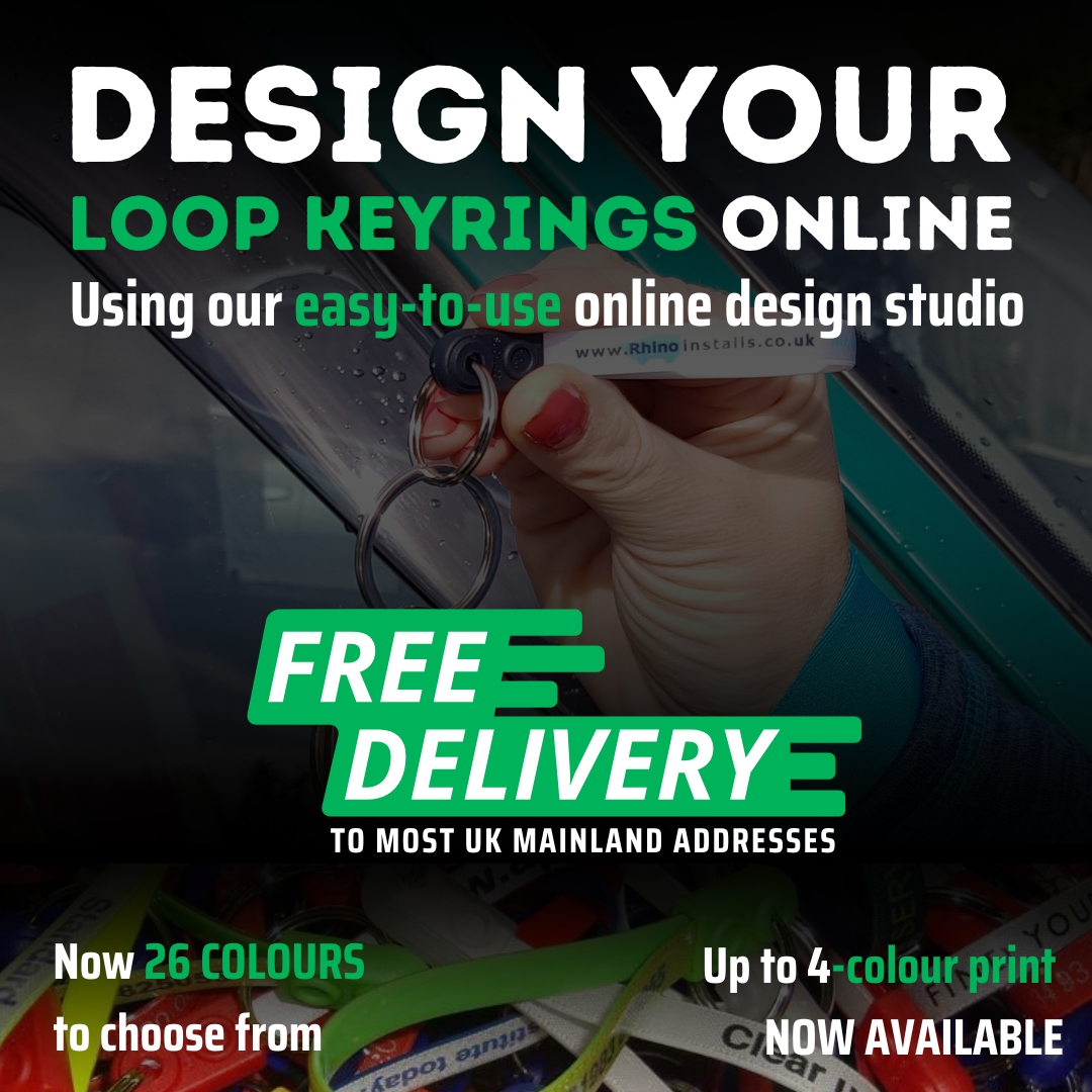 Custom design ad loop keyrings uk